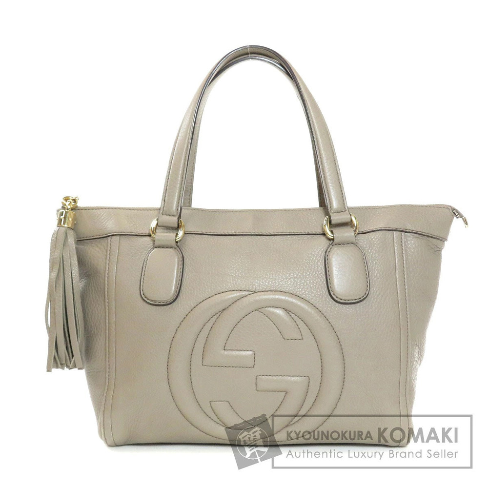 Gucci Tote Interlocking Bag Leather Soho Tassel - Picture 2 of 11